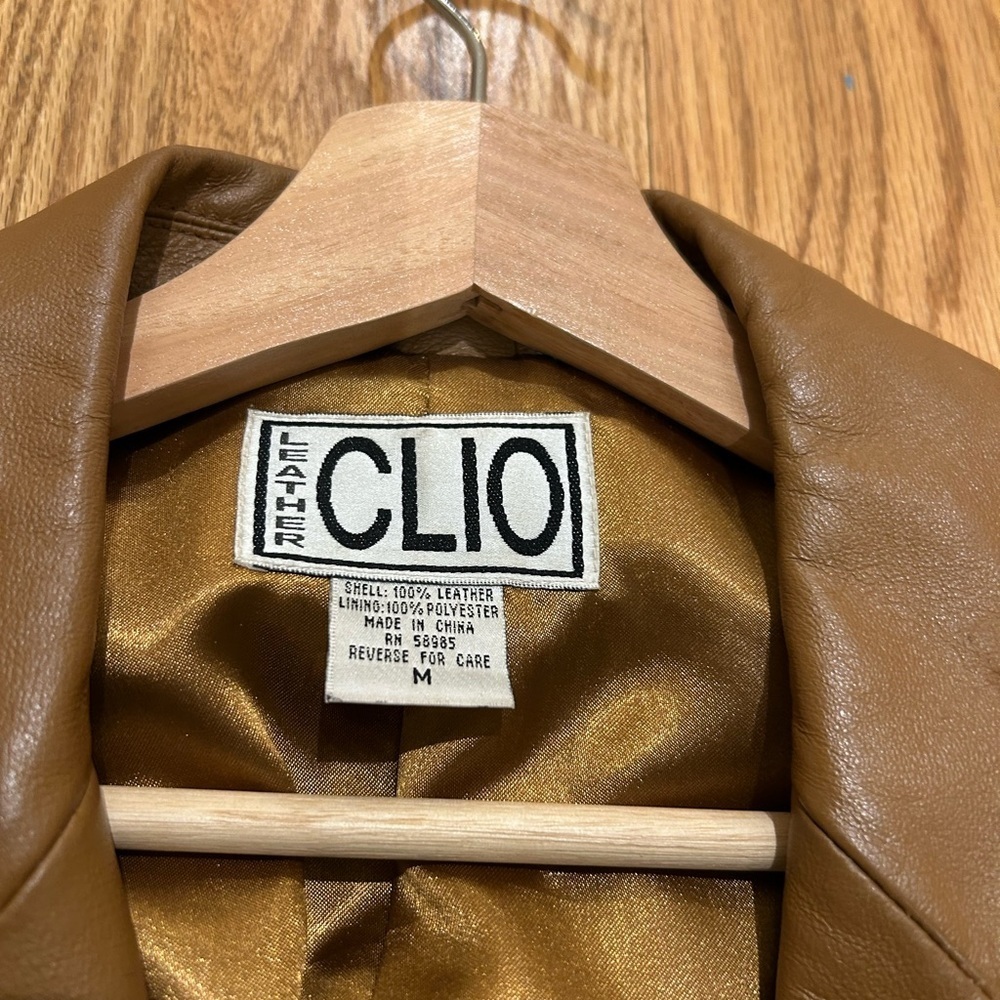 Clio Tan Leather Jacket - Picture 5 of 6